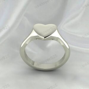 Heart Shape Unique 925 Sterling Silver Women Ring Jewelry