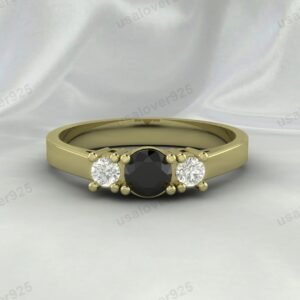 Black Onyx Gemstone Women Ring 925 Sterling Silver Jewelry