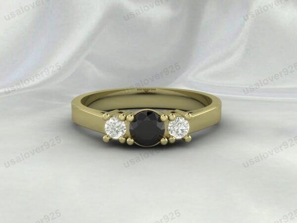 Black Onyx Gemstone Women Ring 925 Sterling Silver Jewelry