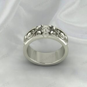Skull Unique Design 925 Sterling Silver Unisex Band Ring Jewelry