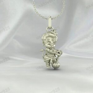 Hanuman God Religious Unisex Pendant, 925 Sterling Silver Necklace Jewelry