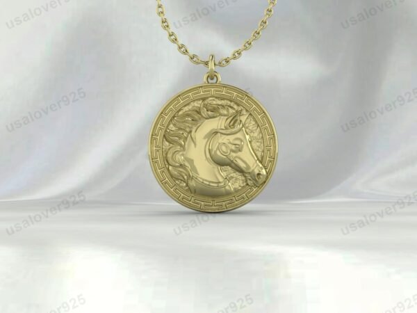 Horse Unique Design Pendant, 925 Sterling Silver Necklace Jewelry - Image 2