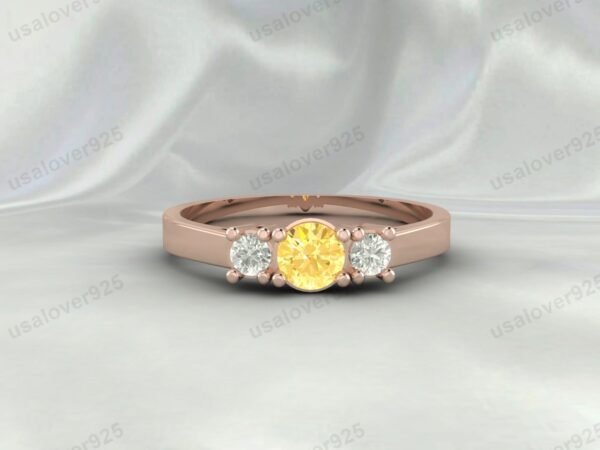 Citrine Gemstone Women Ring 925 Sterling Silver Jewelry - Image 2