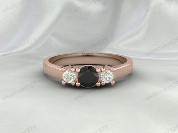 Black Onyx Gemstone Women Ring 925 Sterling Silver Jewelry - Image 2