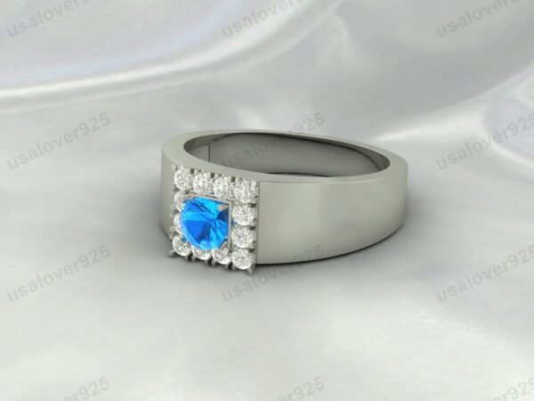 Topaz Gemstone Solitaire Women Ring 925 Sterling Silver Jewelry - Image 2