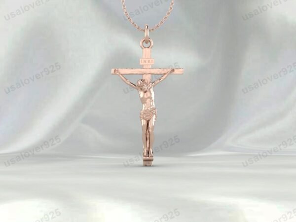 Jesus God Unique Cross Pendant, 925 Sterling Silver Necklace Jewelry - Image 2
