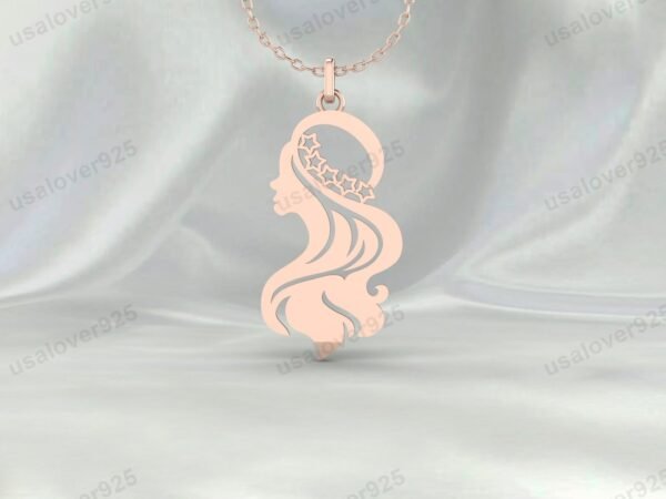 Women Unique Design Pendant, 925 Sterling Silver Necklace Jewelry - Image 3