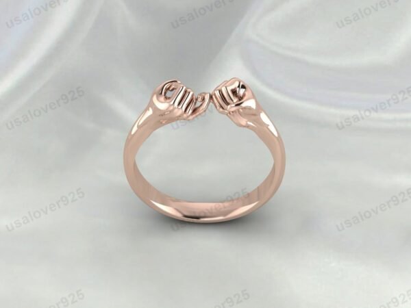 Finger Hug Unique Design Women Band, 925 Sterling Silver Ring Jewelry - Image 3