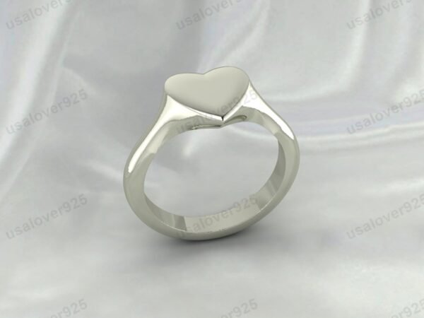 Heart Shape Unique 925 Sterling Silver Women Ring Jewelry - Image 3