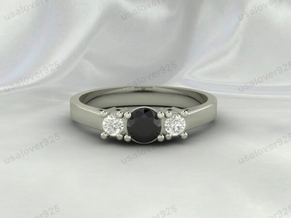 Black Onyx Gemstone Women Ring 925 Sterling Silver Jewelry - Image 3