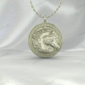 Horse Unique Design Pendant, 925 Sterling Silver Necklace Jewelry