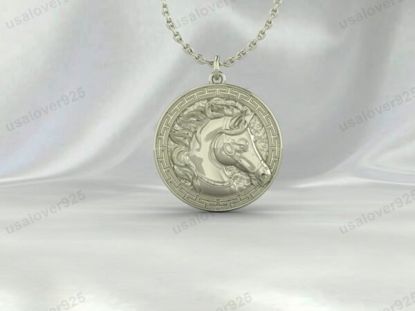 Horse Unique Design Pendant, 925 Sterling Silver Necklace Jewelry