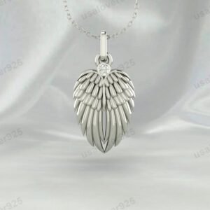 The Guardian Wing Unisex Pendant, 925 Sterling Silver Necklace Jewelry