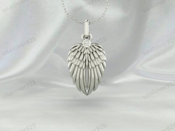 The Guardian Wing Unisex Pendant, 925 Sterling Silver Necklace Jewelry