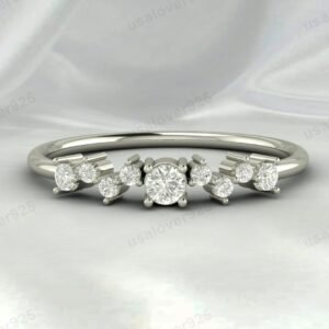 CZ Diamond Stone Eternity Women Band Ring 925 Sterling Silver Jewelry