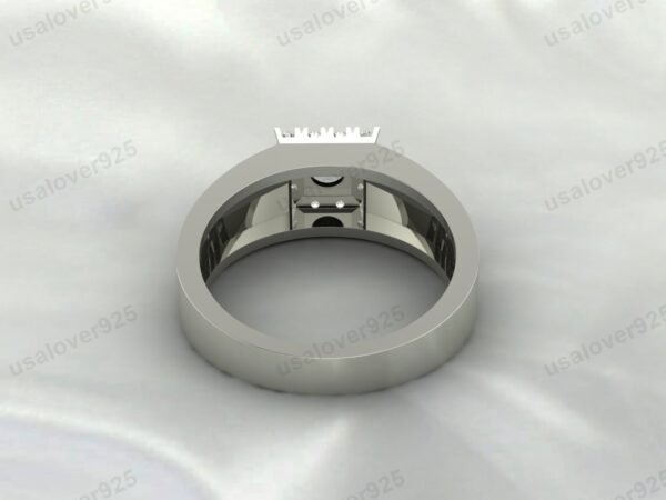 Black Onyx Gemstone Solitaire Women Ring 925 Sterling Silver Jewelry - Image 4