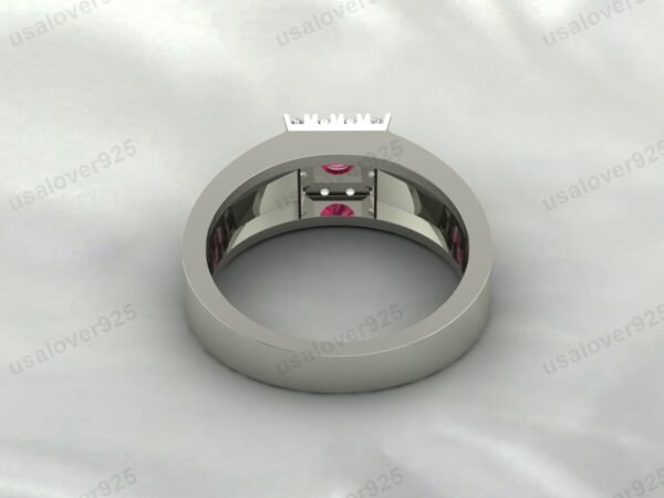 Ruby Gemstone Solitaire Women Ring 925 Sterling Silver Jewelry - Image 3