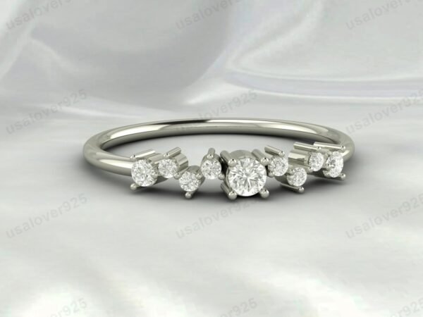CZ Diamond Stone Eternity Women Band Ring 925 Sterling Silver Jewelry - Image 3