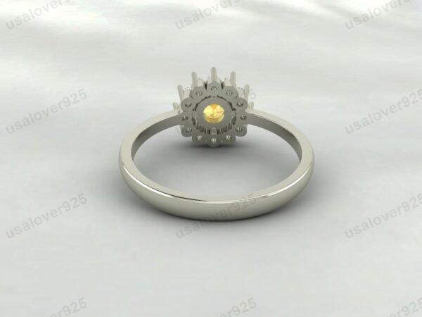 Citrine Gemstone Solitaire Women Ring 925 Sterling Silver Jewelry - Image 4