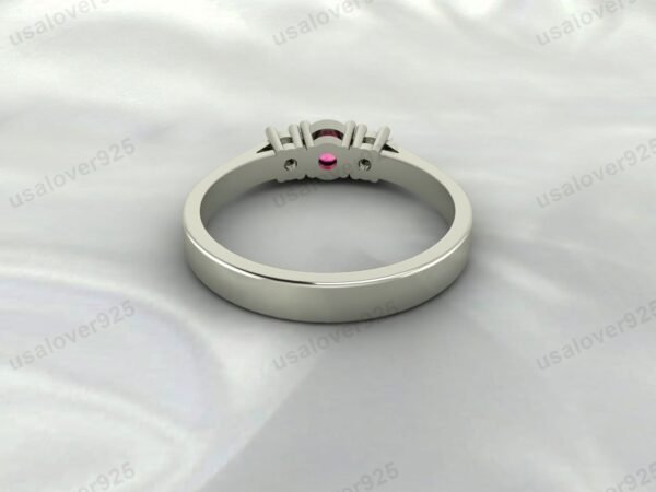 Pink Ruby Gemstone Women Ring 925 Sterling Silver Jewelry - Image 3