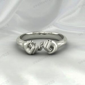 Finger Hug Unique Design Women Band, 925 Sterling Silver Ring Jewelry