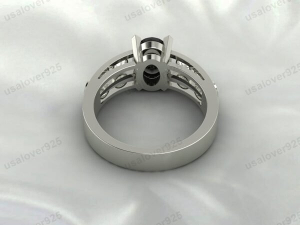 Vintage-Inspired Art Deco Black Onyx Oval Ring – Women’s Sterling Silver Jewelry - Image 4