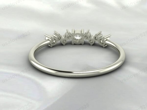 CZ Diamond Stone Eternity Women Band Ring 925 Sterling Silver Jewelry - Image 4