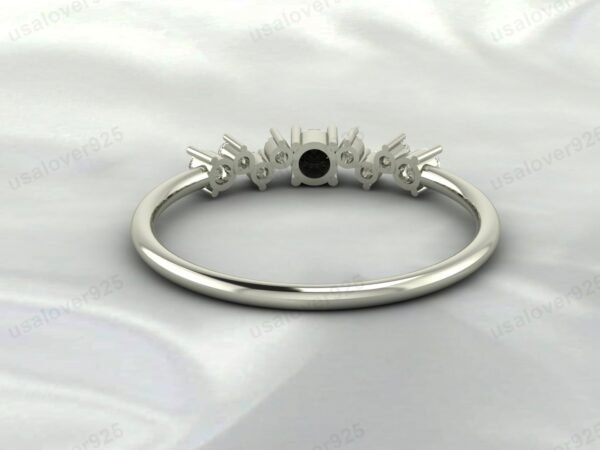 Black Onyx Gemstone Eternity Women Band Ring 925 Sterling Silver Jewelry - Image 3