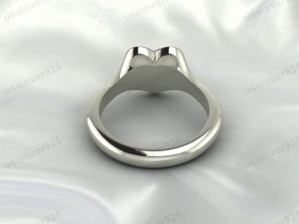 Heart Shape Unique 925 Sterling Silver Women Ring Jewelry - Image 4
