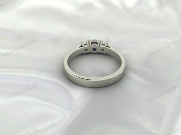 Amethyst Purple Gemstone Women Ring 925 Sterling Silver Jewelry - Image 3