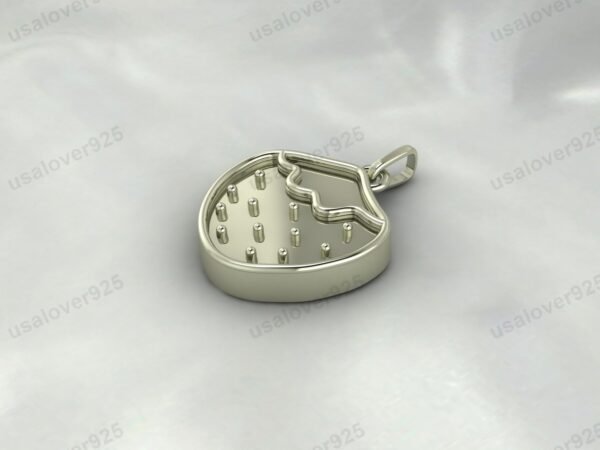 Strawberry Unique Design Unisex Pendant, 925 Sterling Silver Necklace Jewelry - Image 4