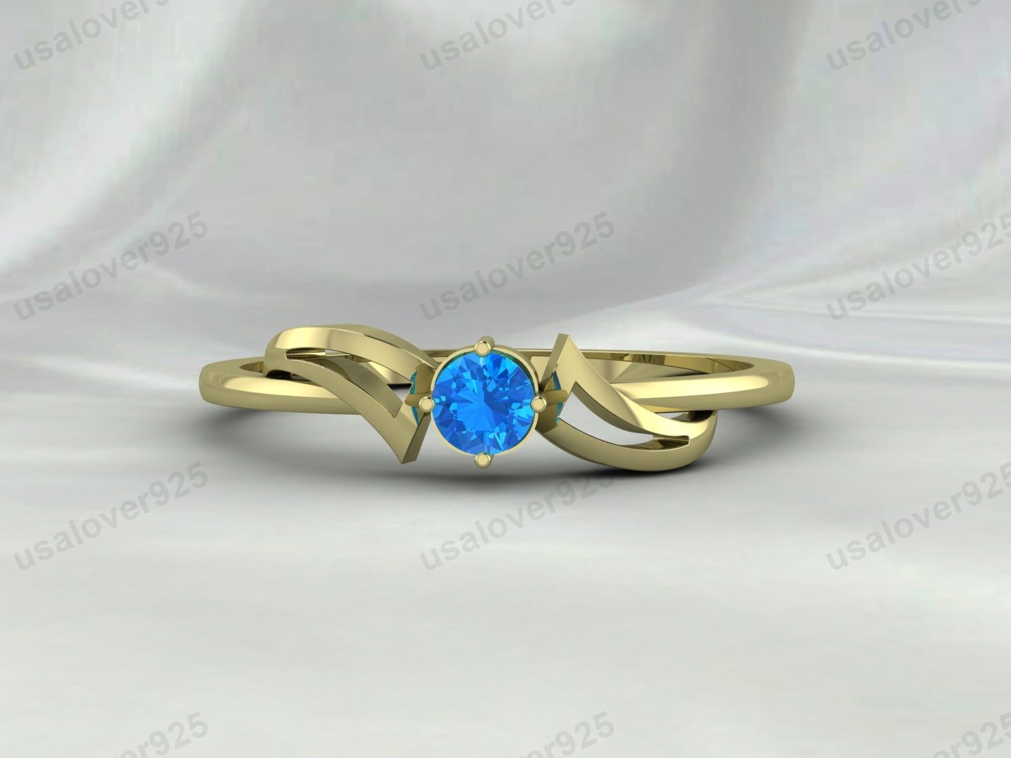 Topaz Gemstone Solitaire Women Ring – 925 Sterling Silver Jewelry - Image 3