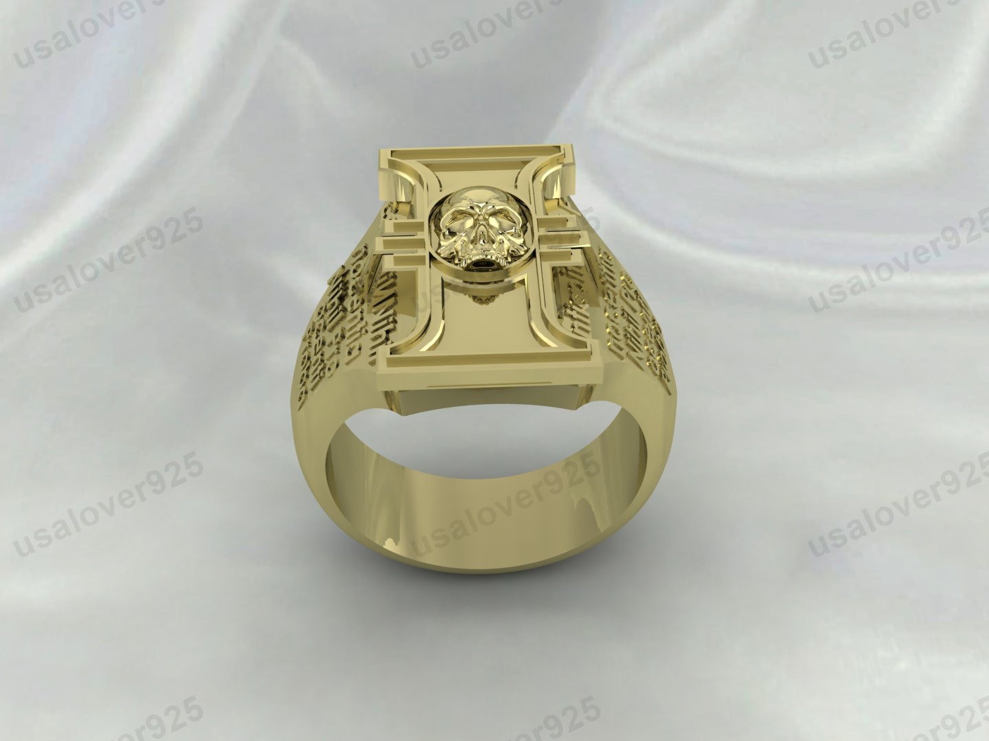 Inquisitor Insignia Signet Men Ring – High Quality Yellow Brass Jewelry