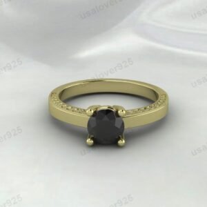 Black Onyx Gemstone Women Ring – 925 Sterling Silver Jewelry