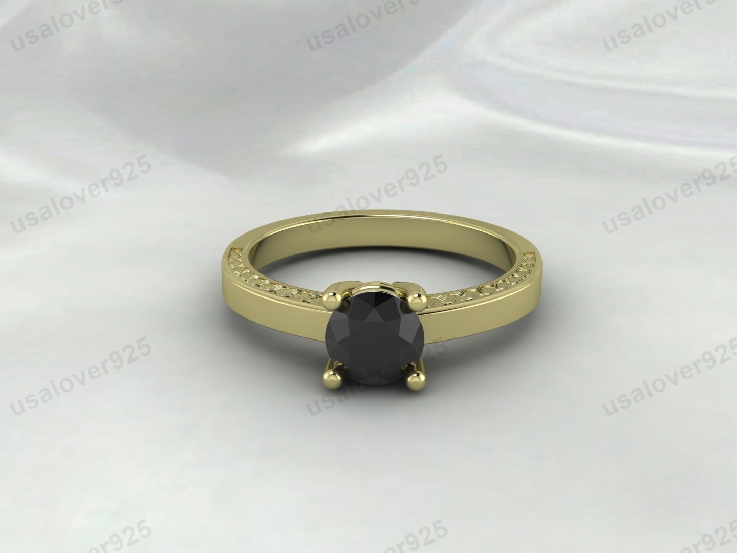 Black Onyx Gemstone Women Ring – 925 Sterling Silver Jewelry