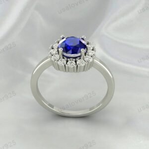 Topaz Gemstone Solitaire Ring – Women’s 925 Sterling Silver Jewelry