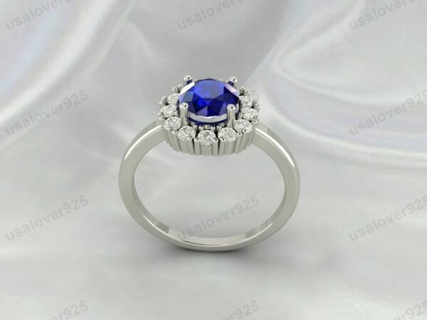 Topaz Gemstone Solitaire Ring – Women’s 925 Sterling Silver Jewelry