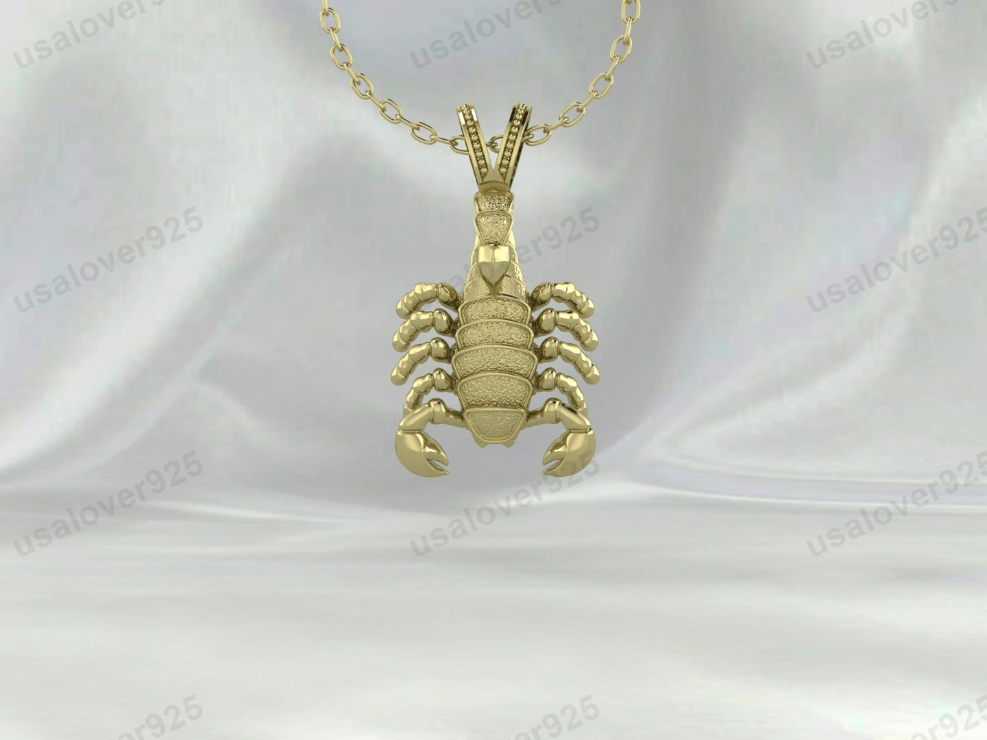 Scorpion Unisex Pendant, 925 Sterling Silver Necklace Jewelry