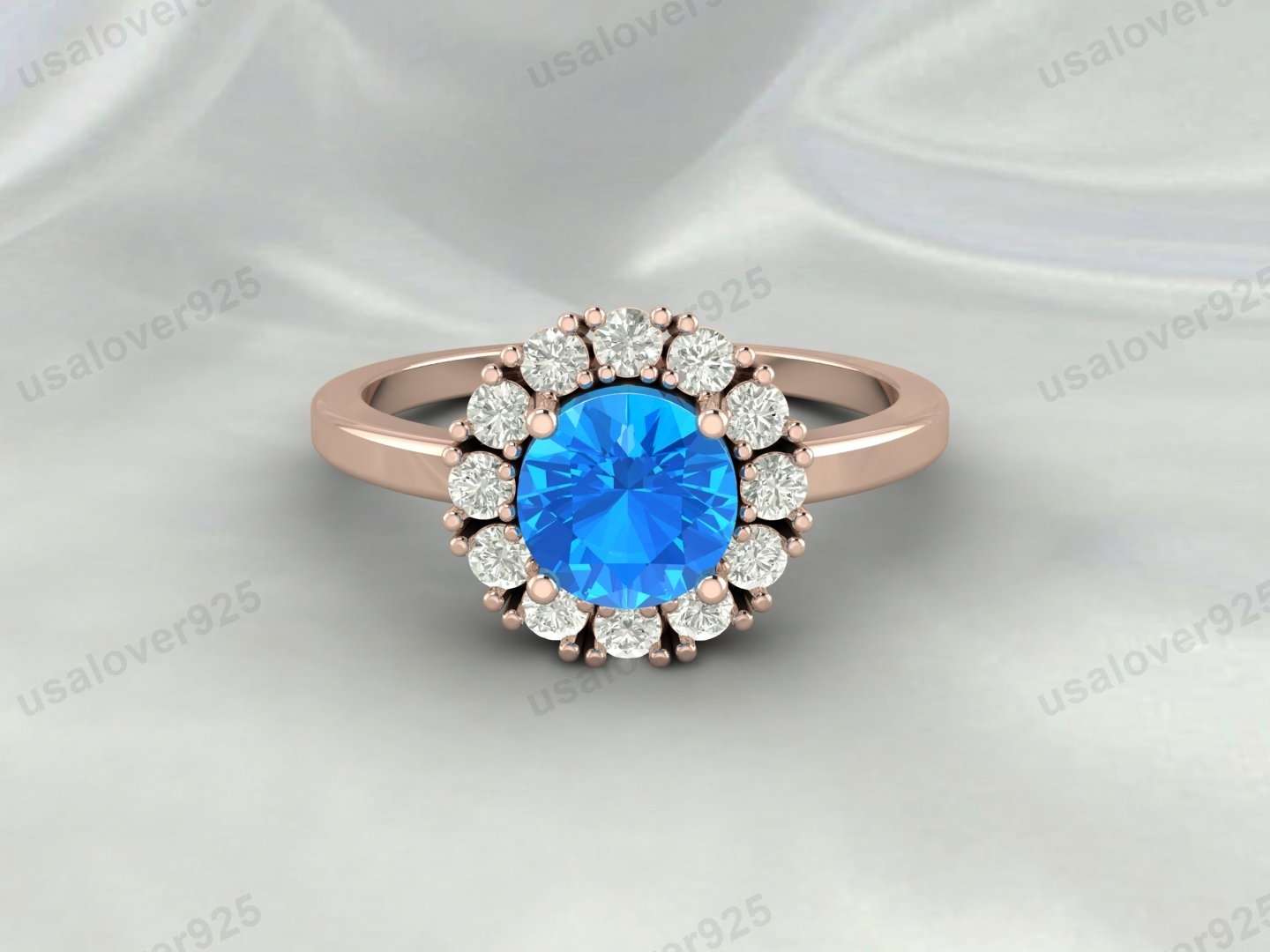 Topaz Gemstone Solitaire Ring – Women’s 925 Sterling Silver Jewelry - Image 2