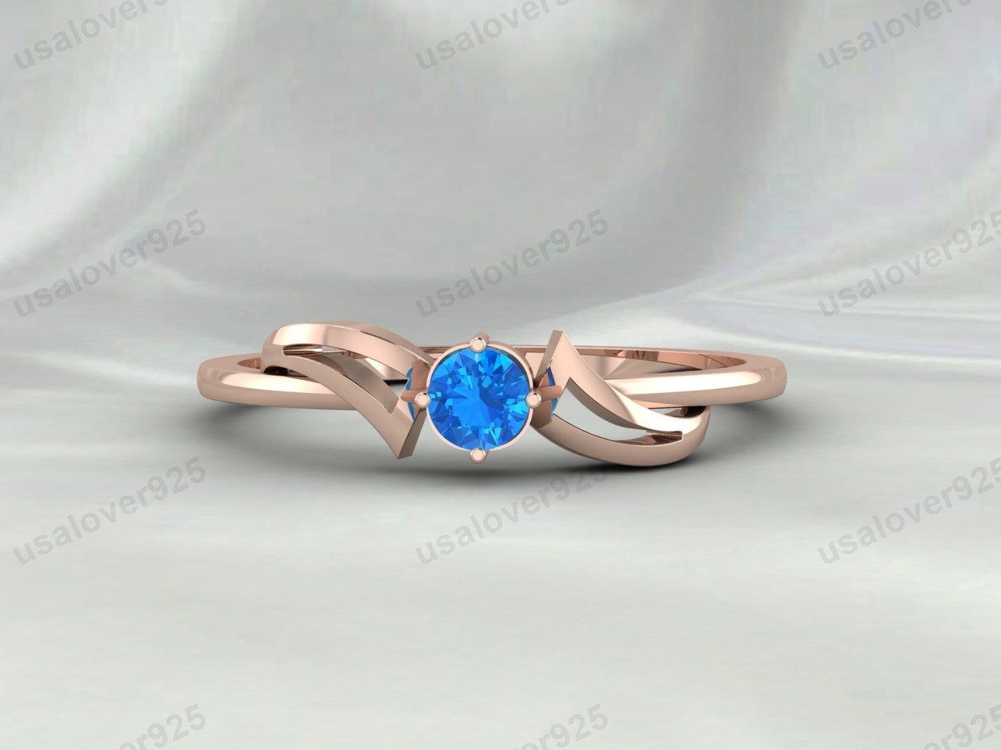 Topaz Gemstone Solitaire Women Ring – 925 Sterling Silver Jewelry - Image 2