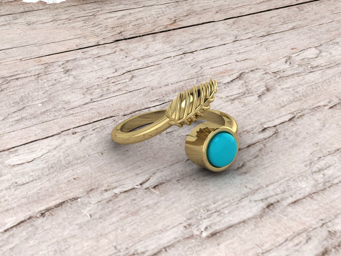 Natural Turquoise Gemstone Solitaire Women Ring – 925 Sterling Silver Ring Jewelry - Image 2