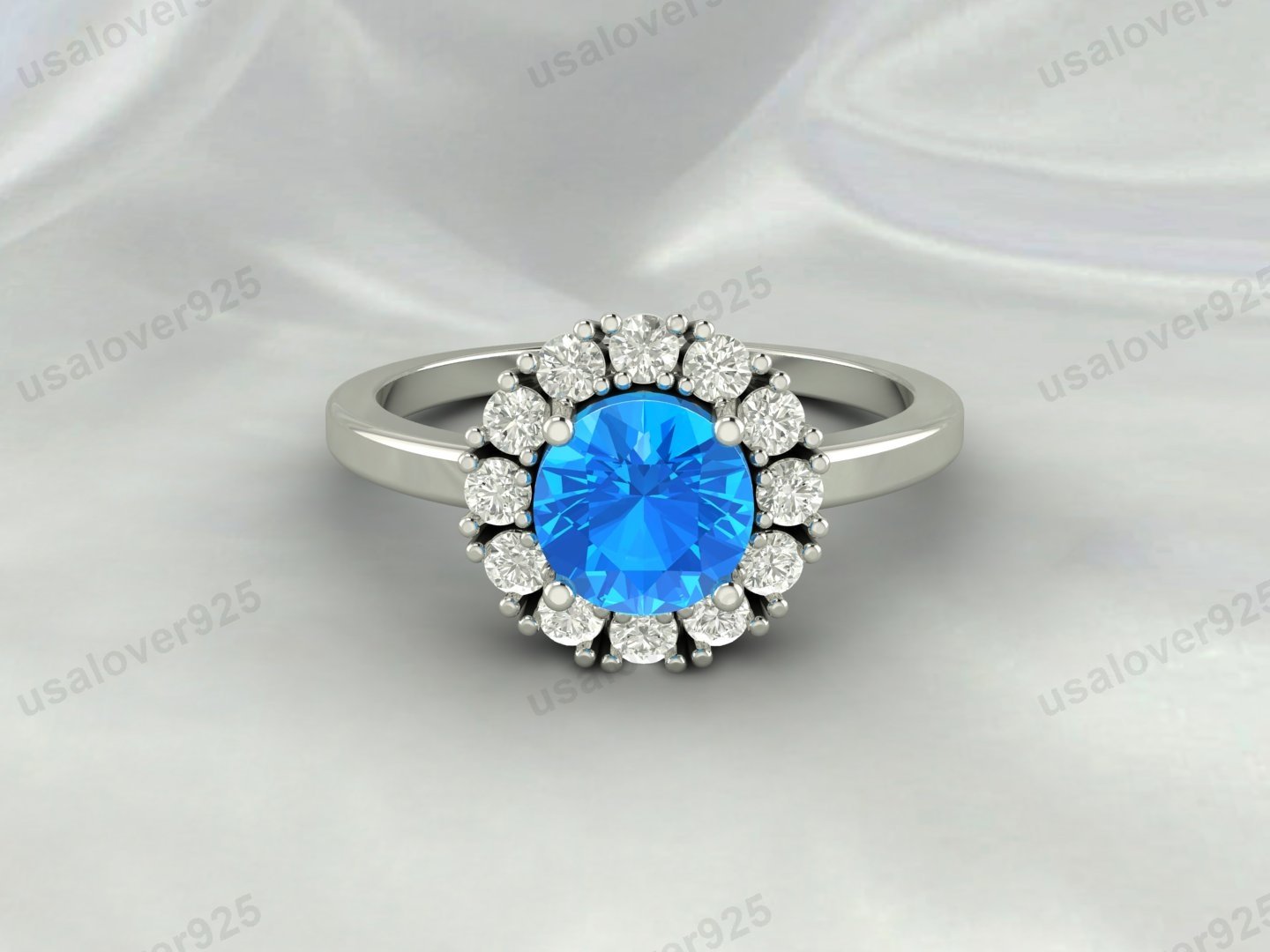 Topaz Gemstone Solitaire Ring – Women’s 925 Sterling Silver Jewelry - Image 3