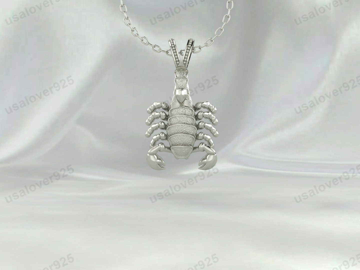 Scorpion Unisex Pendant, 925 Sterling Silver Necklace Jewelry - Image 3