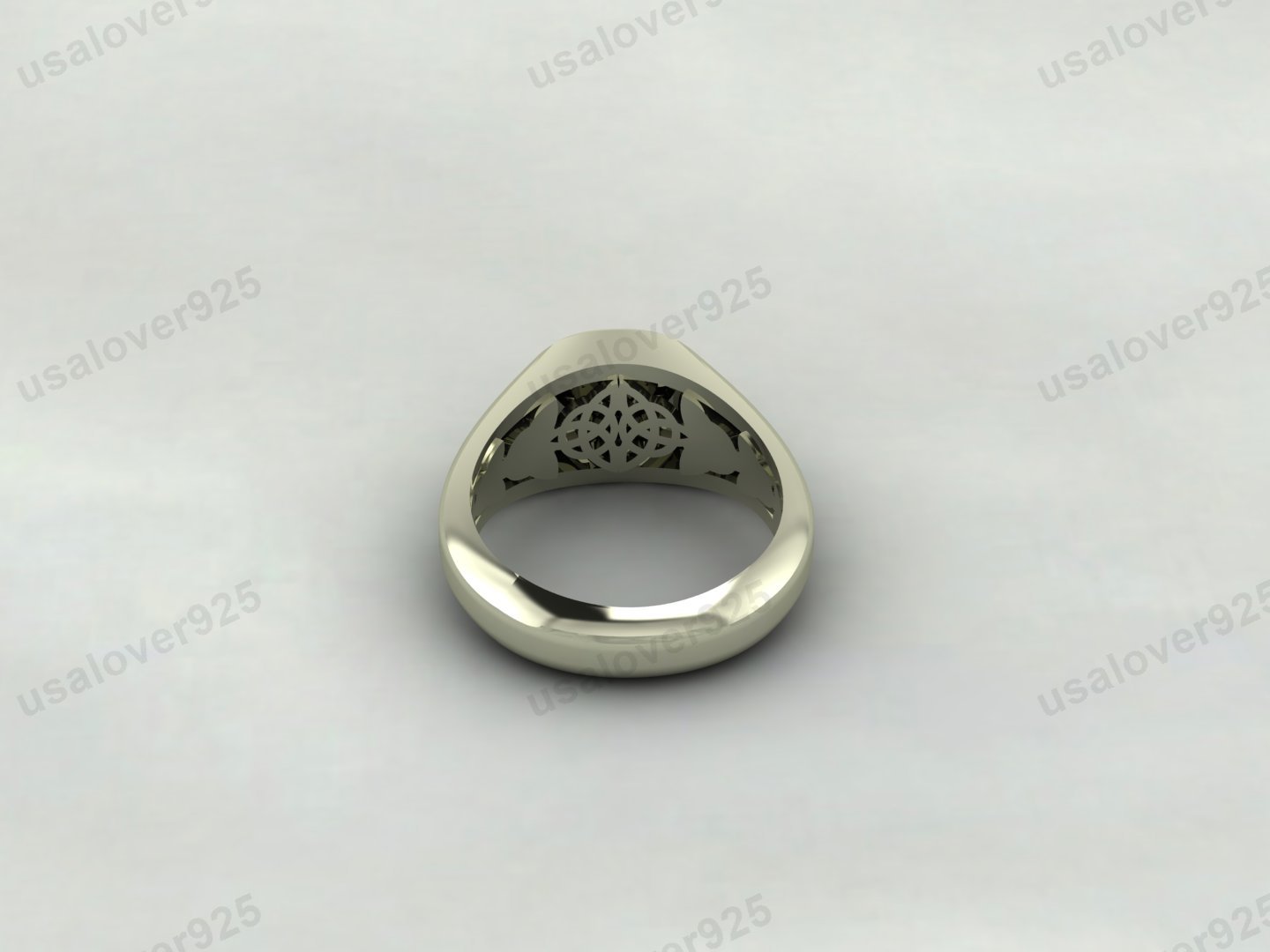 Ancient Viking Celtic Infinity Trinity Knot Triquetra Signet Ring, 925 Sterling Silver Jewelry - Image 4