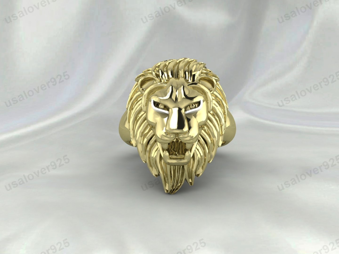 Lion Head Signet Unisex Ring – High Quality Yellow Brass Jewelry