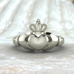 Heart Shape Signet Women Ring, 925 Sterling Silver Jewelry
