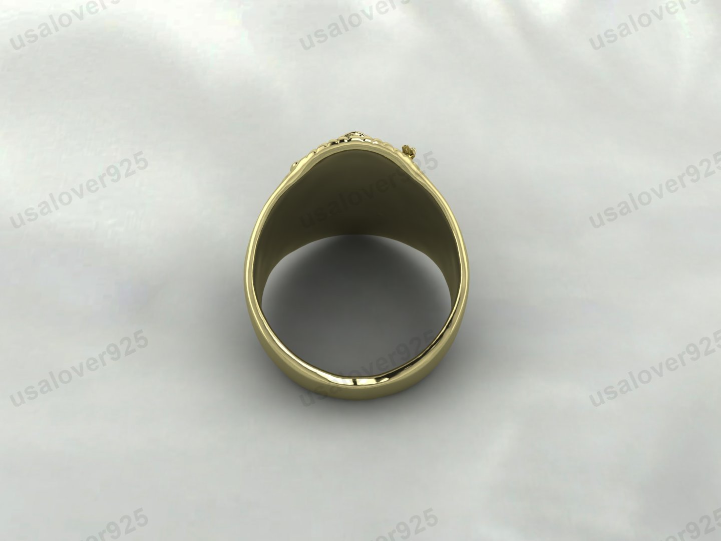 Ganesha God Design Signet Ring – High Quality Yellow Brass Unisex Jewelry - Image 4