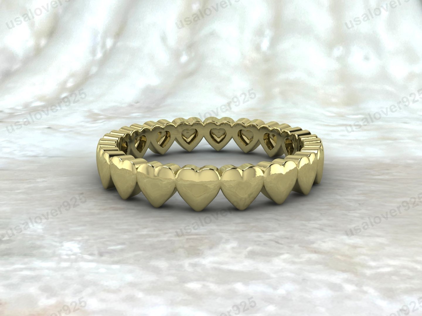 Heart Shape Women Band, 925 Sterling Silver Ring Jewelry - Image 2