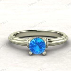 Topaz Sky Blue Gemstone Women Ring – 925 Sterling Silver Jewelry