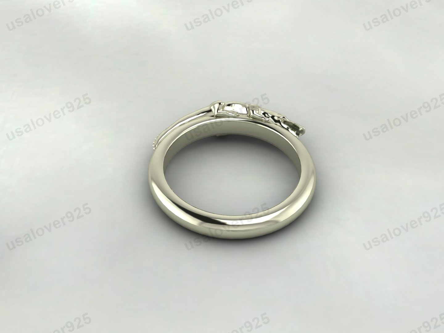 Alligator Animal Unique Design Unisex Band, 925 Sterling Silver Ring Jewelry - Image 4